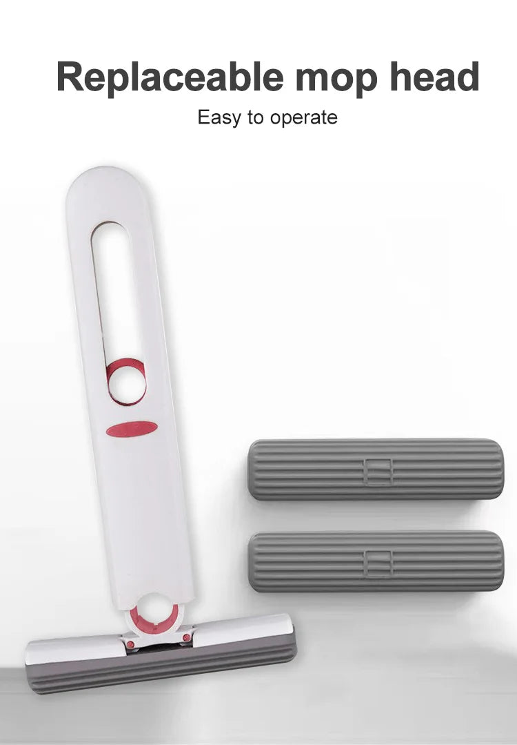 Mini Mop Portable Self-Squeeze Small Mops Self Wringing Mop Strong Absorbent Sponge Mops Desk Window Car Clean Tools