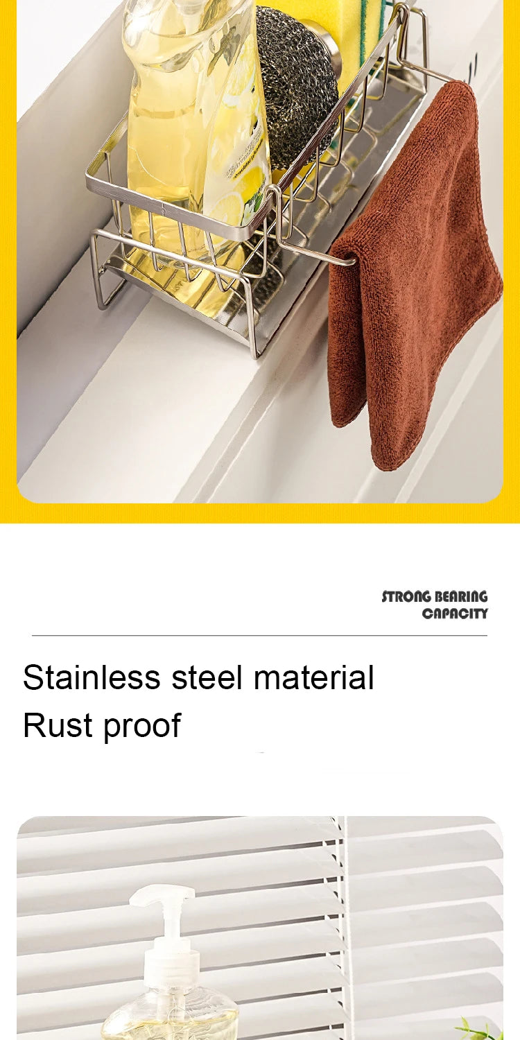 Stainless Steel Sink Organizer with Drainage