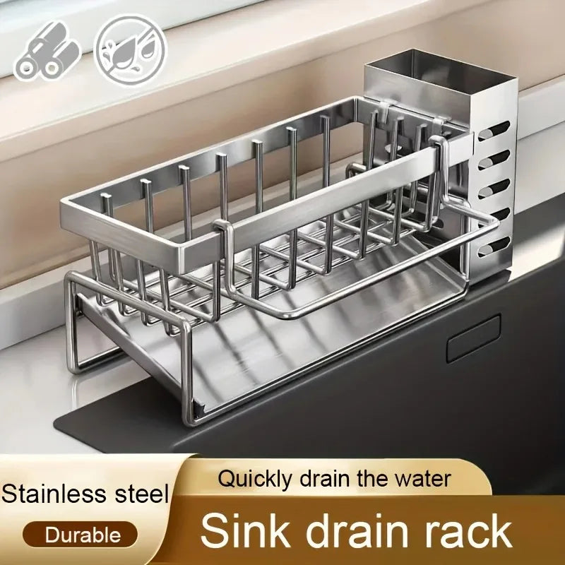 Stainless Steel Sink Organizer with Drainage
