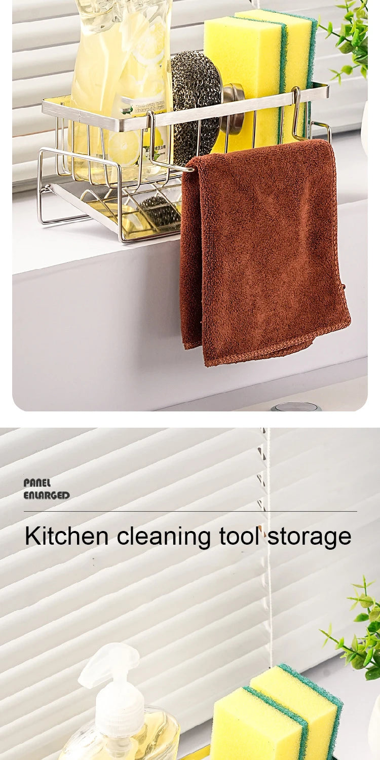 Stainless Steel Sink Organizer with Drainage