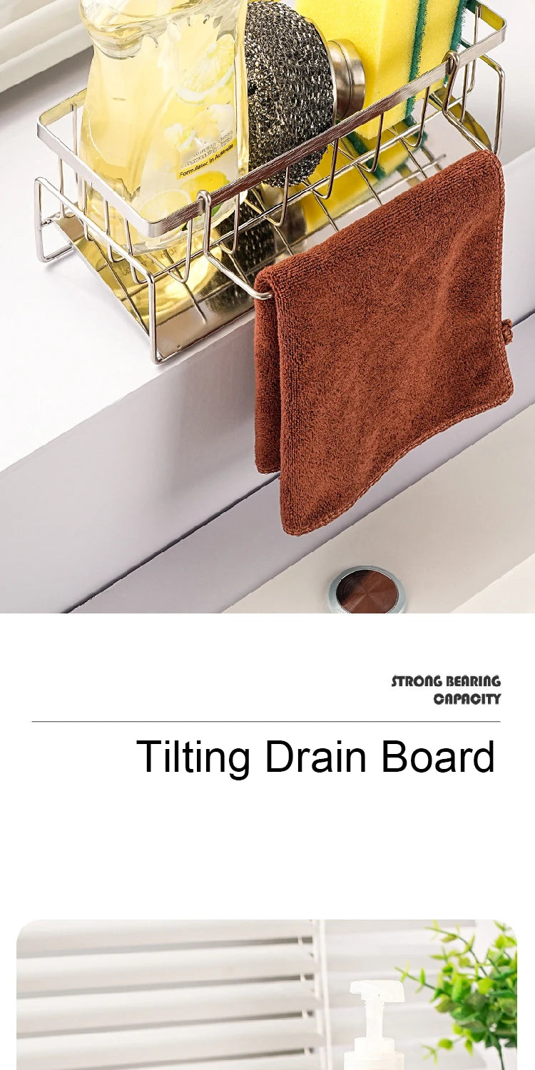 Stainless Steel Sink Organizer with Drainage